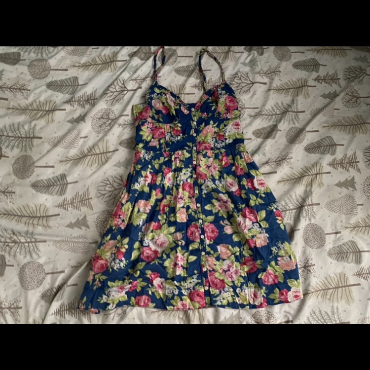 Abercrombie & Fitch Blue Floral Mini Dress